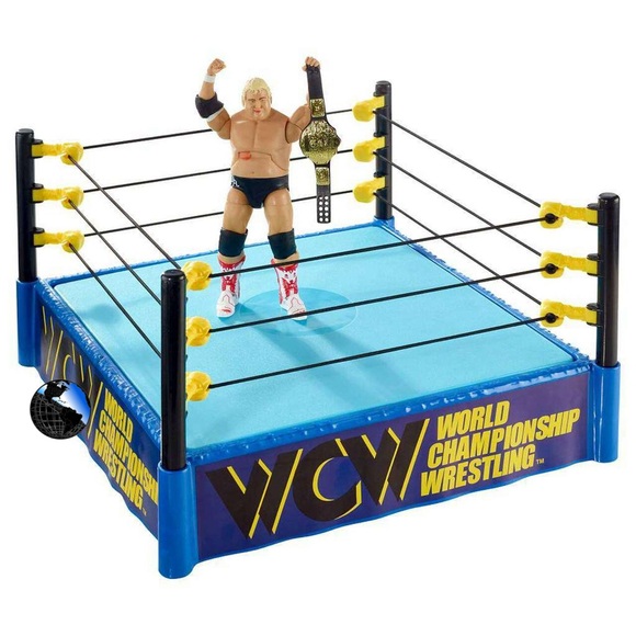 WWE Hall of Fame Retro WCW Ring Playset Includes Dusty Rhodes Figure Mattel - Picture 3 of 11
